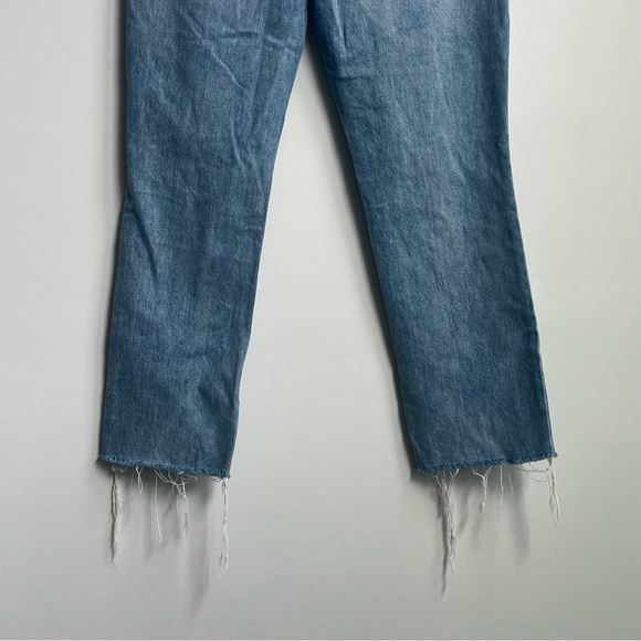 NWT GRLFRND Karolina High Rise Straight Crop Jeans Point Loma Distressed button - Picture 16 of 16
